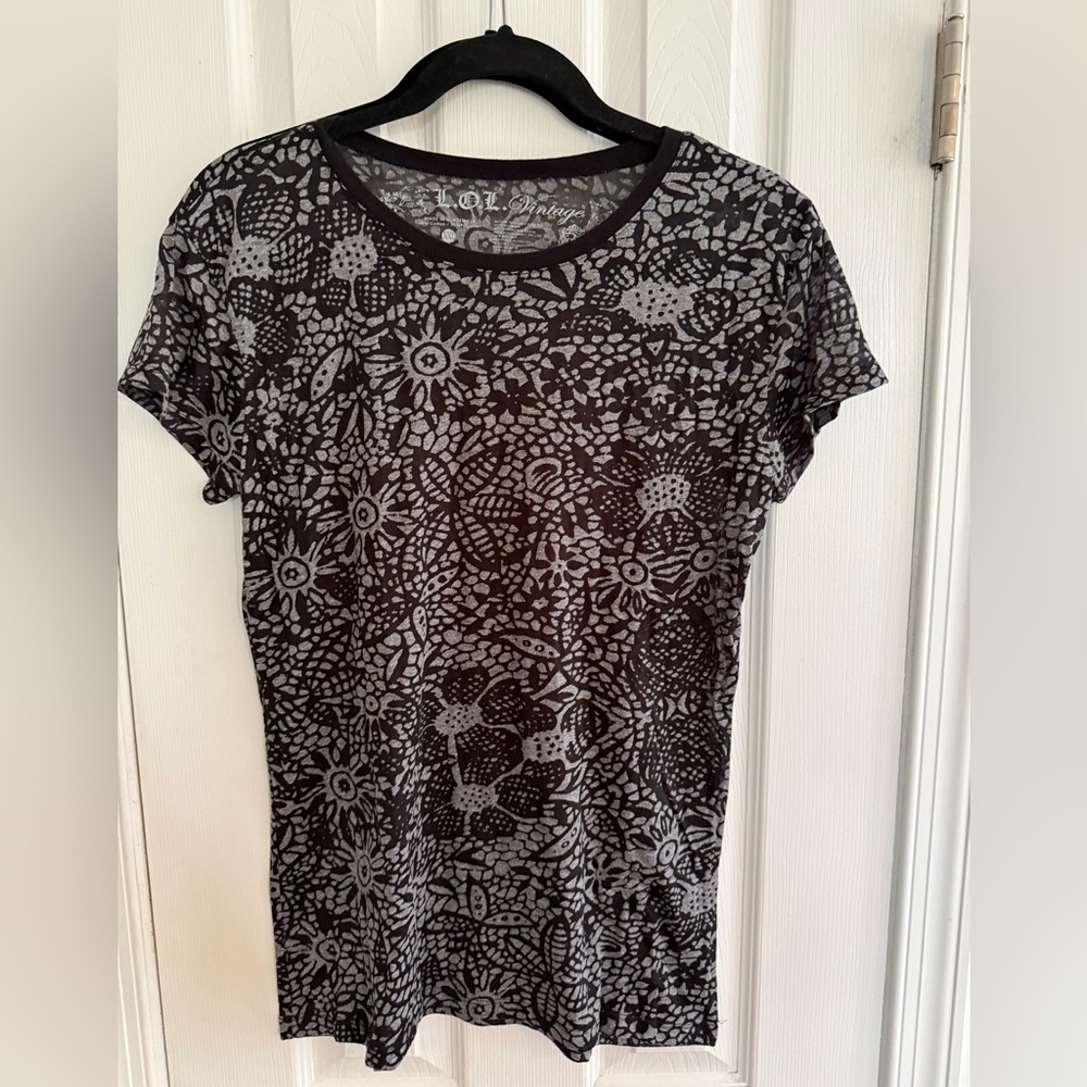 L.O.L. Vintage Black and Gray Tee Size XXL